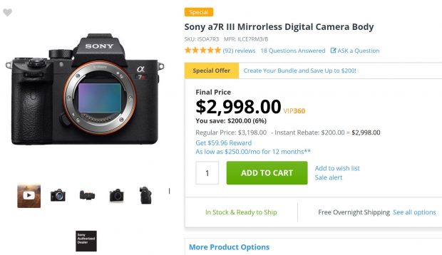 First $200 Price Drop on Sony a7R III ! | Sony Rumors